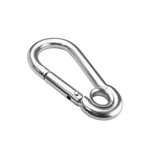 Mousqueton en acier inoxydable avec anneau à ressort, connexion de sécurité pour l'escalade, sac à dos, corde, connecteur rapide et sûr - Product Image 4