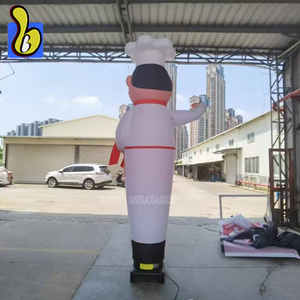 Popular Tipo de bailarina de aire, bailarina de <span class=keywords><strong>cielo</strong></span> de cocinero inflable promocional para restaurante, impresión personalizada - Product Image 4