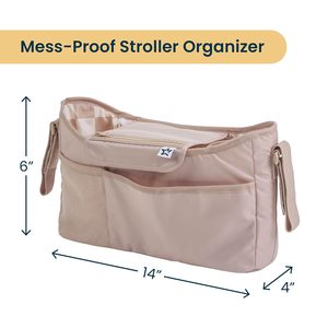 Organizador Universal para <span class=keywords><strong>Cochecito</strong></span> con Correa Ajustable |   Organizador Impermeable para <span class=keywords><strong>Cochecito</strong></span> de Bebé, Compatible con Baby Jogger y Bugaboo (Beige a Cuadros) - Product Image 3