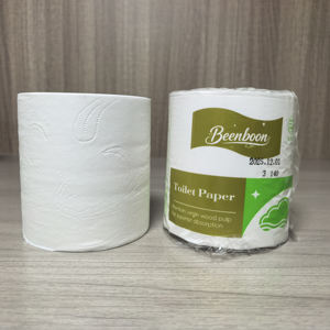 Penjualan Langsung Pabrik Kertas Tisu Restoran Pulp Kayu Murni Toilettenpapier Kertas Tisu 3 Lapis Gulungan Kertas Tisu Toilet - Product Image 3