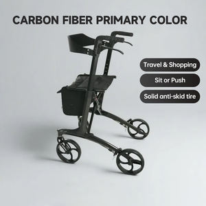RICHALLモダンオールカーボンファイバーウォーカー障害者用操作しやすい秒折りたたみ式ウォーカー屋外安全ウォーカー - Product Image 2