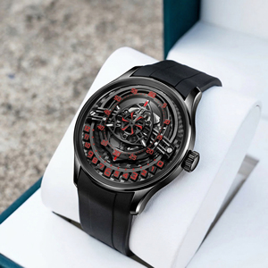 Reloj Mecánico de Cadena Micro, con Complicaciones, de Fibra de Carbono, con Logotipo OEM Personalizado, de Lujo, con Zafiro, Automático, Retrogrado, con Indicador de Hora - Product Image 2