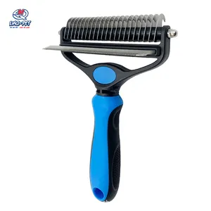 2 in 1 Knot Stainless Steel brush Cat Clean Hair Removal Pet small animal Grooming Brush Dog Deshedding Comb