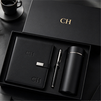 Ensemble cadeau de carnet en cuir de luxe avec stylo et bouteille d'eau, logo personnalisé, cadeaux d'entreprise