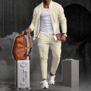 Conjunto de Camisa Formal de Negocios para Hombre, Estilo Cardigan Ajustado, Transpirable, con Diseño de Cremallera, Nuevo y en Oferta - Product Image 2