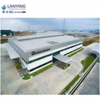 Edificios de acero prefabricados de diseño moderno personalizados Almacén Fábrica de construcción de acero prefabricada Pintura antioxidante Garantía de 5 años