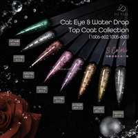 Nouvelle collection 2026 de vernis gel UV ultra-perméable à texture aquatique effet œil de chat goutte d'eau, séchage rapide, écologique, OEM ODM