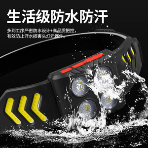Fluorescent Deer Headlamp Cob Led Rechargeable Adjustable Outdoor Cycling Night Running Fishing <b>Light</b> USB 2000mAh - Product Image 4