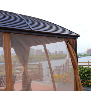 Gazebo de jardin en <span class=keywords><strong>polycarbonate</strong></span> pour extérieur avec moustiquaire, parois, rideaux, panneaux en PC, auvent en aluminium, gazebos <span class=keywords><strong>32</strong></span>*48mm - Product Image 6
