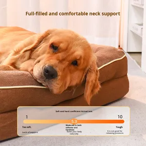 Cama Ortopédica Rectangular Apilable para Perros Grandes, Color Verde Claro, Personalizada por el Fabricante, con Funda Extraíble de Felpa Corta - Product Image 2