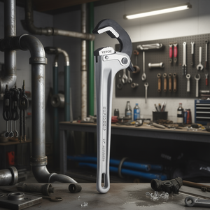 Clé à tuyau en aluminium Vevor 14 pouces, mâchoires réglables, qualité industrielle, pour tuyaux d'eau et réparations automobiles - Product Image 2