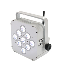 Équipements d'éclairage DJ pour éclairage d'intérieur, lumière de scène rgbwa 9x15w, 9 pièces 15w wifi sans fil dmx alimenté par batterie led par