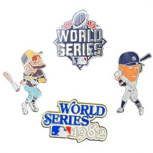 Broche en forme de badge de la Major League Baseball (MLB) des équipes des Angels de <span class=keywords><strong>Newtown</strong></span> et des Dodgers de Chicago, en fer thermolaqué, fabriquée en Chine - Product Image 1