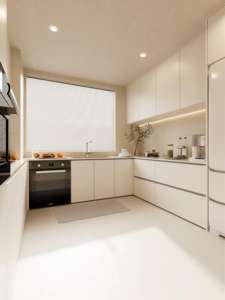 Armoires de cuisine en mélamine robuste en forme de U pour usage commercial avec garantie de 10 ans - Product Image 5