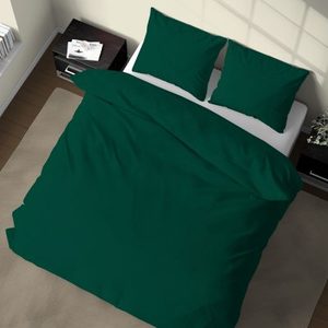 Juego de Funda Nórdica 100% Algodón Verde Oscuro Alemán Individual 135x200cm - Product Image 3