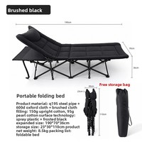Neues Mehrstufig Einstellbares Metall-Klappbett Büro-Nickerchen Freizeit-Liegestuhl Outdoor Tragbares Campingbett Modern Minimalistisch Anpassbar