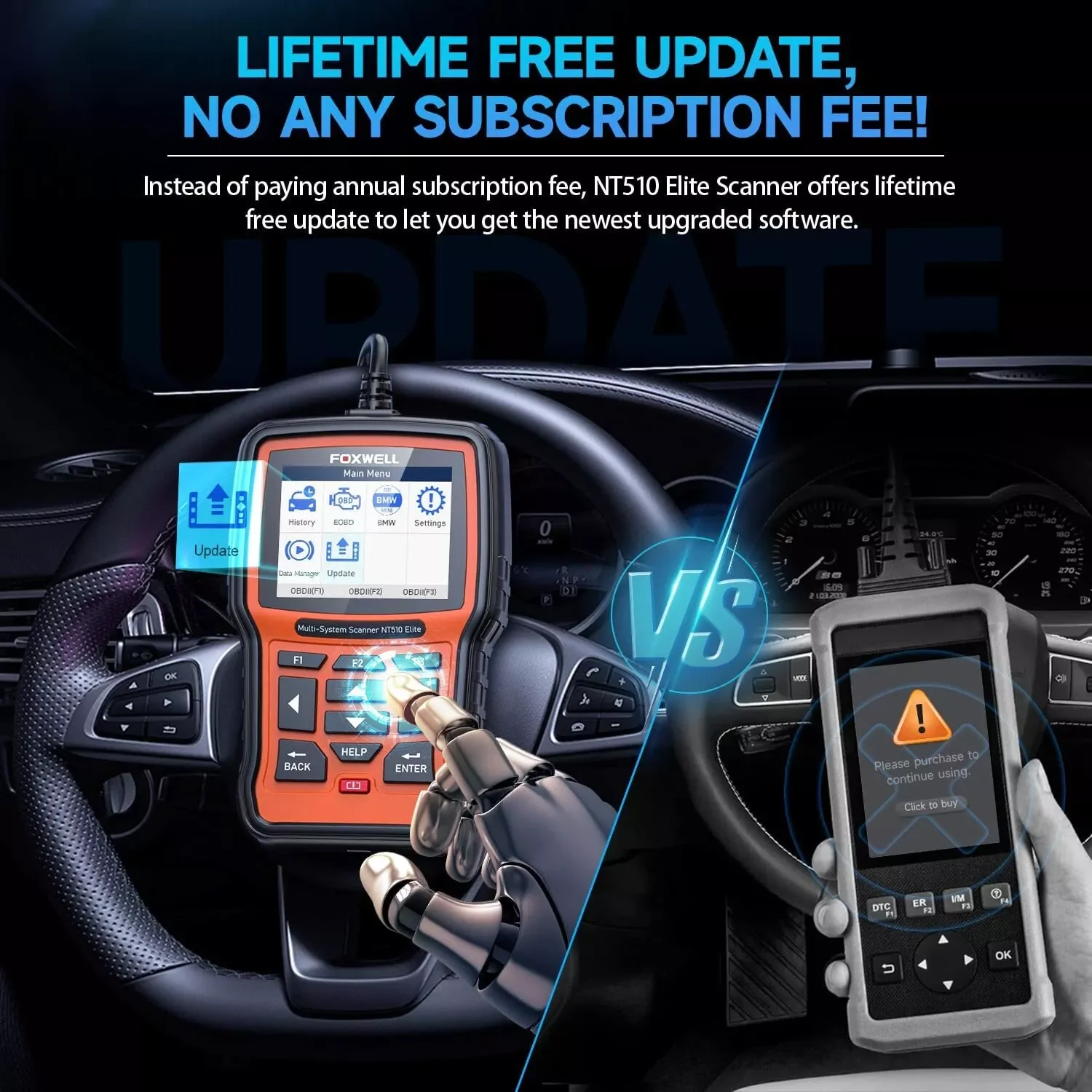 FOXWELL NT510 Elite Car Diagnostic Tool Full System FOXWELL NT510 Elite Car Diagnostic Tool Full System