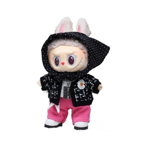Vêtements universels pour poupées Labubu 1ère et 3ème génération, style coréen, série Macaron, rouge rose, ensemble quatre pièces - Product Image 5