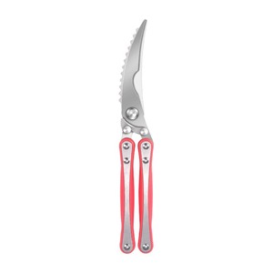 Tijeras de Cocina de Acero Inoxidable de 4 Pulgadas con Mangos Rosados para Preparación de Alimentos, Aptas para Lavavajillas - Product Image 1
