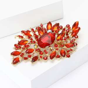 Broches Elegantes de Designer de Luxo para Mulheres e Crianças, em Liga Prateada com Cristais e Strass para Casamento e Noivado - Product Image 5