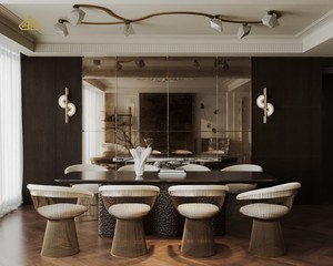 Villa de luxe moderne de style europé<span class=keywords><strong>en</strong></span> à trois étages avec balcons et éclairage extérieur d'ambiance, service de rénovation et de conception - Product Image 3