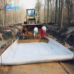 Tissu géotextile non tissé <span class=keywords><strong>en</strong></span> PP blanc, filtration, drainage, anti-corrosion, stabilisation du sol pour routes, aéroports, soutien des pentes - Product Image 5
