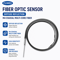Capteur à fibre optique haute précision FUWEI FWRC9-410-M, sortie NPN/PNP pour amplificateur de toute marque, longueur de sonde 56 mm, rayon de courbure R15