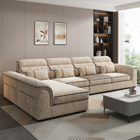Canapé d'angle en forme de L en éponge haute densité, option multicolore, tissu chenille, ensemble modulable minimaliste avec chaise longue pour salon