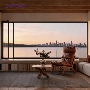 Ventana Abatible de Aluminio con Rotura de Puente Térmico Saroke, Ahorro de Energía, Doble Acristalamiento, Vidrio Templado, Insonorizada - Product Image 1