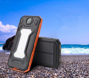 100% de carga completa por la luz del sol plegable impermeable Solar banco de potencia 10000mah portátil cargador de teléfono <span class=keywords><strong>celular</strong></span> Solar con luz LED - Product Image 4