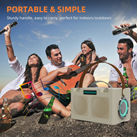 Enceinte karaoké portable avec micro et Bluetooth, enceinte Bluetooth d'extérieur, son puissant, lumières LED avec microphone karaoké 832