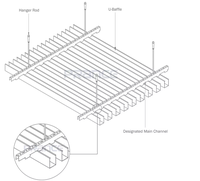 Bonne qualité, bon prix, Tube de passage en aluminium, plafond de déflecteur