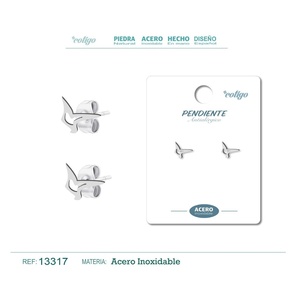 Orecchini in acciaio inossidabile color argento-gioielli in acciaio inossidabile - Product Image 1