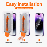Protection d'écran anti-espion en verre pour iPhone 16 14 11 12 13 15 Pro Max 7 8 Plus Mini X Xr Xs, installation sans poussière
