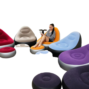 Sofás y Sillas Inflables Modernos y Sencillos, Sofá Cama Flocado, Plegable y Almacenable, Sofá Inflable Individual Gigante para Piscina - Product Image 4