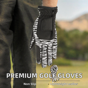 Gants de golf en cuir PU respirant pour femmes avec logo personnalisé et fermeture auto-agrippante pour la main gauche – Nouvel accessoire sportif pour adulte - Product Image 4