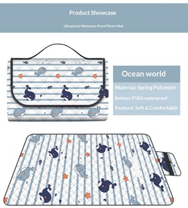 Tapis <span class=keywords><strong>de</strong></span> pique-nique, camping et plage JIAWEI, nouveau style, ultrasonique, style dessin animé, antidérapant, imperméable, anti-humidité, en polyester, non gonflable - Product Image 6
