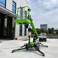 MORN élévateur automoteur remorquable pour homme monté sur remorque 10m 12m 14m 16m 18m élévateur à flèche nacelle élévatrice hydraulique nouvelles ventes d'occasion