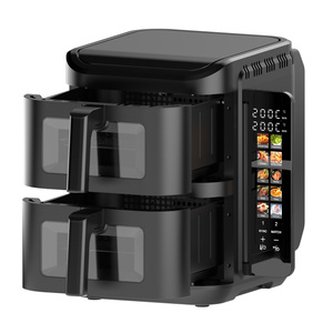 Friteuse à <span class=keywords><strong>air</strong></span> électrique intelligente 2800W avec écran tactile latéral pliable 10L, double zone de cuisson et affichage visuel - Product Image 6