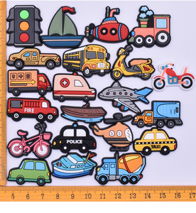 Breloques de chaussures en PVC pour <span class=keywords><strong>transport</strong></span> terrestre, maritime et aérien, motifs de dessins animés (voiture, bateau, <span class=keywords><strong>avion</strong></span>, train), en caoutchouc souple, pour sabots, accessoires pour enfants - Product Image 4