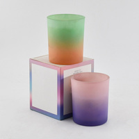 Individuelles 5,3 Unzen Luxusmodernes Modisches Einzigartiges Sojawachs-Matte Zylinder-Duftglas Kerzen-Gläser Geschenkset