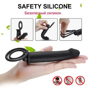 Hot <span class=keywords><strong>Sell</strong></span> Sex Produkte Doppel Penis Ringe Paare Vibrator Kondom G-Punkt Dildo Vibrator Sexspielzeug Für Frau Männlich Anal Plug - Product Image 6