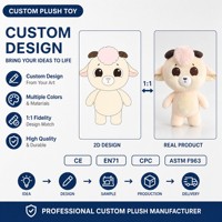 Peluche Mouton Kawaii Personnalisée OEM, Adorable Agneau en Peluche, Fidélité au Design 1:1, Vente en Gros, Usine CE CPC pour Enfants