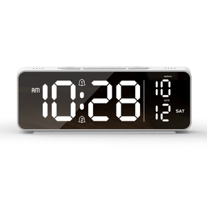 Trung Quốc Tùy Chỉnh Hiện Đại Neon Với USB LED Bàn Đồng Hồ Thông Minh Kỹ Thuật Số Bảng Đồng Hồ Khách Sạn Phòng Ngủ Kỹ Thuật Số Đồng Hồ Báo Thức - Product Image 3