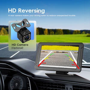 Podofo จอติดรถยนต์แบบพกพาไร้สาย, หน้าจอ HD 7นิ้วสำหรับรถยนต์เครื่องเล่นเพลงแบบแอนดรอยด์แคสต์ - Product Image 2