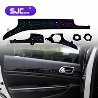 Éclairage ambiant SJC Auto pour Jeep Grand Cherokee 2011-2021, symphonie d'éclairage intérieur de voiture, LED 64 couleurs, 12V, accessoires décoratifs