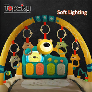 Offres Spéciales jeu d'exploration sensorielle couverture tissu bébé activité tapis de gymnastique musical bébé tapis de jeu Piano avec animaux hochet jouets - Product Image 5