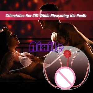 Vibrador de Clítoris y Vagina para Parejas, con Perlas de Rosa, Tipo Tanga, Control por Aplicación, Juguete Sexual para Adultos - Product Image 4