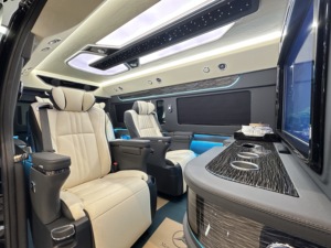 ชุดแปลงภายใน<span class=keywords><strong>รถ</strong></span>ยนต์ครบชุดสำหรับ Toyota Hiace พร้อมตู้เก็บของ ทีวีติดผนัง <span class=keywords><strong>เบาะ</strong></span>นวด หลังคา Meteor Starlight - Product Image 1
