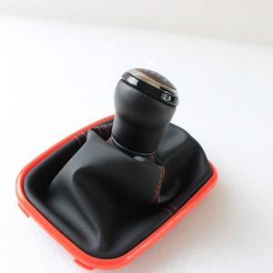 Car <b>Gear</b> <b>Knob</b> Leather Red 5 6 Speeds Ergonomic For Vw Golf - Product Image 2